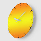 Orange Yellow Große Wanduhr (Winkel)