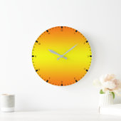 Orange Yellow Große Wanduhr (Zuhause)