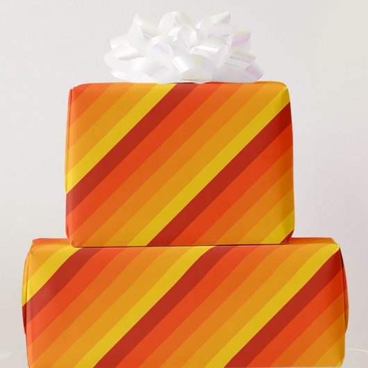 Orange Yellow Happy Birthday Giftwrap Name hinzufü Geschenkpapier