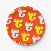 Orange Yellow Hummer White 4Gayle Pappteller (Vorderseite)