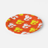 Orange Yellow Hummer White 4Gayle Pappteller (Schrägansicht)