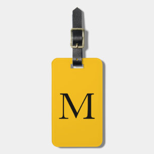 Orange Yellow Monogram Initials Name Geschenk Gefa Gepäckanhänger