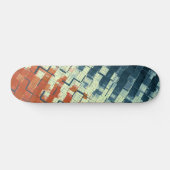 Orange Yellow Navy COOLES Muster Skateboard (Horizontal)