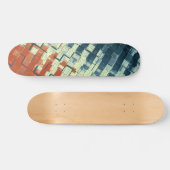 Orange Yellow Navy COOLES Muster Skateboard (Horizontal)