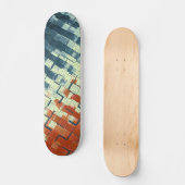 Orange Yellow Navy COOLES Muster Skateboard (Vorderseite)