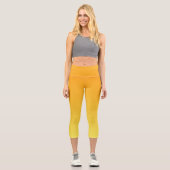 Orange Yellow Ombre Capri Leggings (Vorderseite)