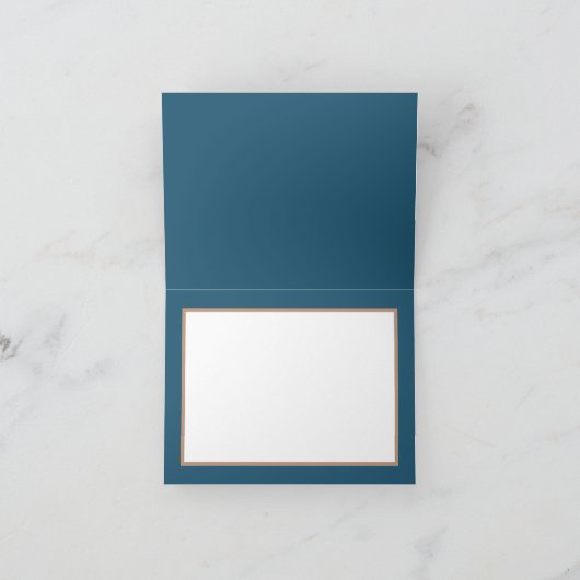 Orange Yellow Orchids Cyan Hintergrund Danke Karte (Innenseite)