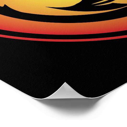 Orange Yellow Ouroboros Dragon Poster (Ecke)