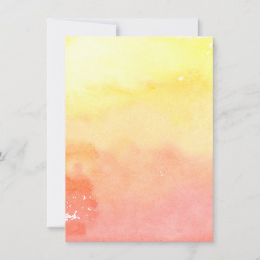 Orange Yellow Pink Watercolor Aquarell (Vorderseite)
