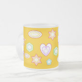Orange-Yellow Shapes mug Mattglastasse (Vorderseite Links)