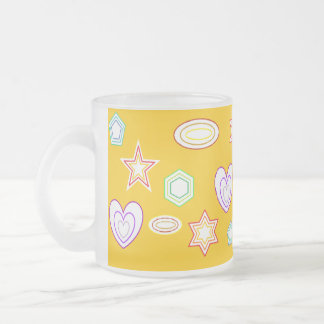 Orange-Yellow Shapes mug Mattglastasse