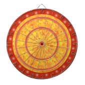 Orange/Yellow Star Regulation Dart Board Dartscheibe (vorne)