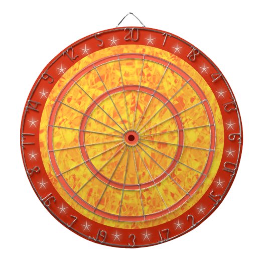 Orange/Yellow Star Regulation Dart Board Dartscheibe (vorne)