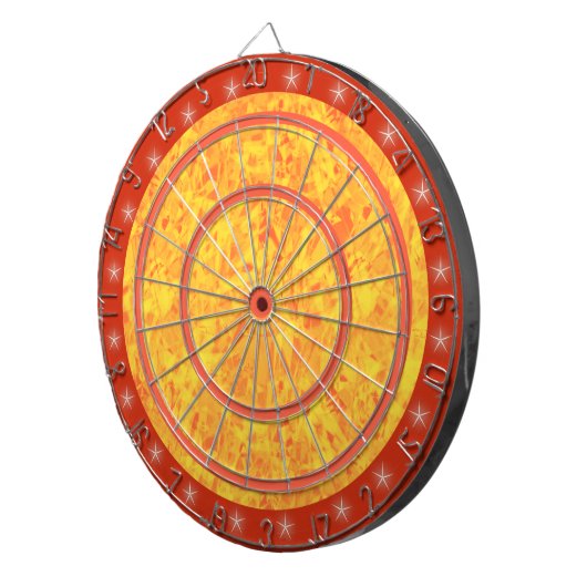 Orange/Yellow Star Regulation Dart Board Dartscheibe (Vorderseite rechts)