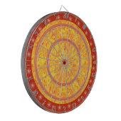 Orange/Yellow Star Regulation Dart Board Dartscheibe (Vorderseite Links)