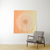 Orange Yellow Sun Mandala Wandteppich (Beispiel (Horizontal))