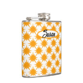 Orange Yellow Sunny Suns Flachmann (Rechts)