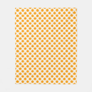 Orange Yellow Sunny Suns Fleecedecke