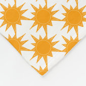 Orange Yellow Sunny Suns Fleecedecke (Ecke)