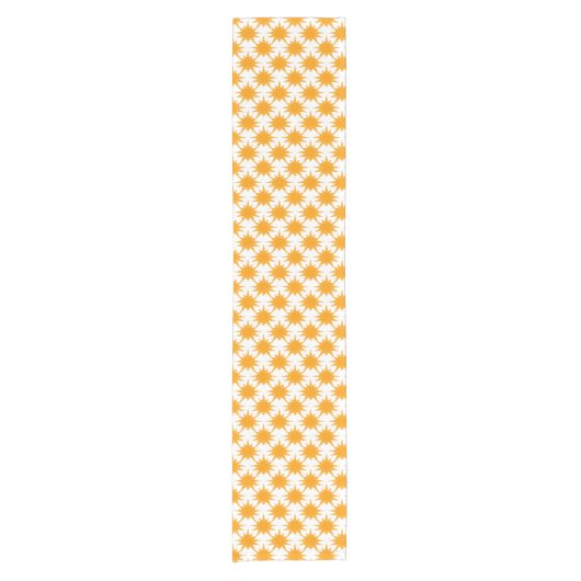 Orange Yellow Sunny Suns Kurzer Tischläufer (Vorderseite)