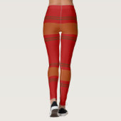 Orange Yellow Tartan Christmas Leggings (Rückseite)