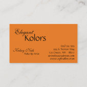 Orange Yellow Tinte Paint Splash Business Card Visitenkarte (Rückseite)