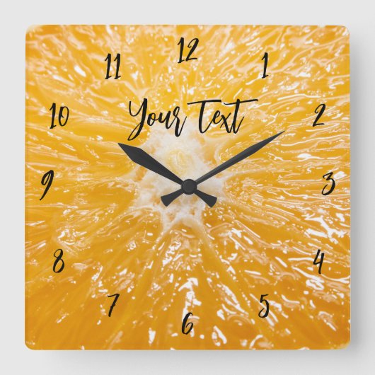 Orange Yellow Unisex Quadratische Wanduhr (Vorderseite)