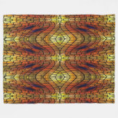 Orange Yellow verklebte Glasfenster Fleecedecke (Vorderseite (Horizontal))