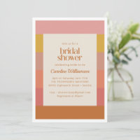 Orange Yellow Warm Stripes Geometrisches Brautpart