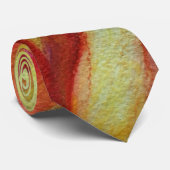 Orange & Yellow Waterololololololor Art Neck Krawatte (Gerollt)