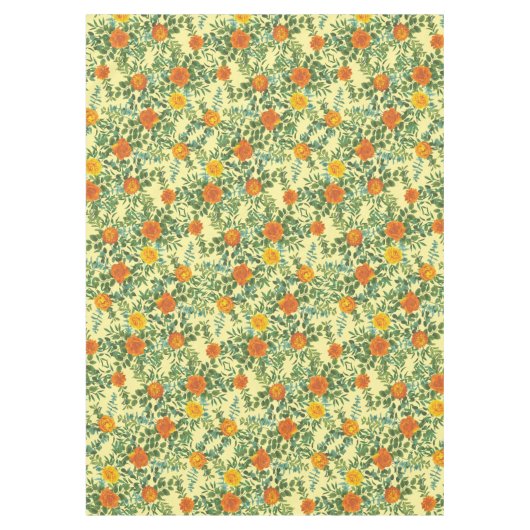 Orange Yellow Wedding Rose Spring Tischdecke (Vorderseite)