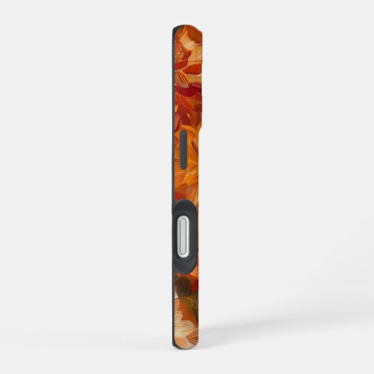 ORANGE YELLOW WHITE FALL ANEMONE POPPONE BLUME iPhone 16 HÜLLE (Rechte Seite)