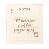 Orange Yellow White Playful Kitten Custom Notes Notizblock (Vorderseite)