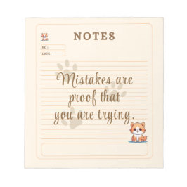 Orange Yellow White Playful Kitten Custom Notes Notizblock