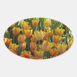 Orange-&-Yelow-Tulips.jpg Ovaler Aufkleber