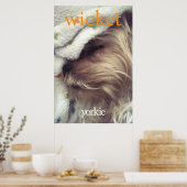Orange Yorkie Name & Foto Poster (Küche)