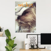 Orange Yorkie Name & Foto Poster (Heimbüro)