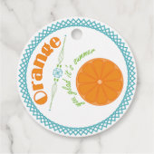 Orange You Glad Es ist Sommer Fun Fruit Theme Geschenkanhänger (Rückseite)