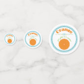 Orange You Glad Es ist Sommer mit blauer Grenze Konfetti (Rückseiten)