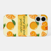 Orange you glad you're cute? orange patterns iPhone 16 hülle (Rückseite (Horizontal))
