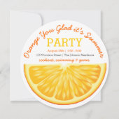 Orange You Glad's Summer Party Einladung (Vorderseite)