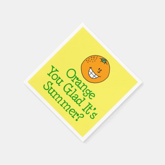 Orange You Glad's Summer Pun Serviette (Ecke)