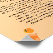 Orange You Ready Baby Shower Fun Spate Night Diape Poster (Ecke)