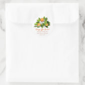 Orange You Sweet Fruit | Hochzeit Runder Aufkleber (Tasche)