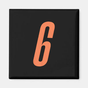 Orange Zahl 6 7 Lustiges Meme Halloween passend Co Magnet