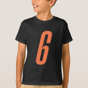 Orange Zahl 6 7 Lustiges Meme Halloween passend Co T-Shirt