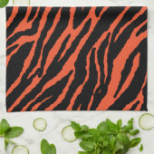 Orange Zebra-Geschirrtuch Handtuch (Gefaltet)