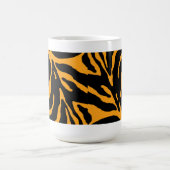 Orange Zebra Stripe Animal Print Kaffeetasse (Mittel)
