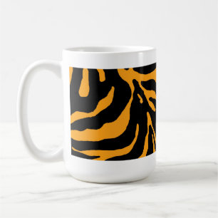 Orange Zebra Stripe Animal Print Kaffeetasse