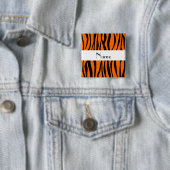 Orange Zebra stripes weißen Streifen Button (Beispiel)